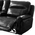 Load image into Gallery viewer, 6 Seater Corner Sofa with Genuine Leather Black Armless Recliners Straight Console Lounge Set for Living Room