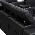 Load image into Gallery viewer, Washington Genuine Leather 6 Seater Corner Sofa With 2 Electric Recliners And Reversible Console