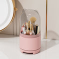Load image into Gallery viewer, 360° Rotating Makeup Brush Bucket Transparent Dust-proof Cosmetic Storage Box(White)