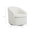 Load image into Gallery viewer, Carrie White Boucle Swivel Chair