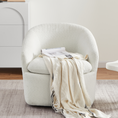 Load image into Gallery viewer, Carrie White Boucle Swivel Chair