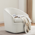 Load image into Gallery viewer, Carrie White Boucle Swivel Chair