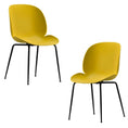 Load image into Gallery viewer, Meryll Yellow Curvy Beetle Dining Chair Set of 2