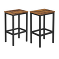 Load image into Gallery viewer, Bar Set Stools of 2 Bar Chairs, Rustic Brown