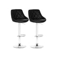 Load image into Gallery viewer, Home Master 2PCE Bar Stool Black Swivel Seat Adjusting Height Stylish Modern