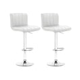 Load image into Gallery viewer, Home Master 2PCE Bar Stool White Swivel Seat Adjusting Height Stylish Modern