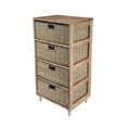 Load image into Gallery viewer, Home Master 4 Drawer Natural Seagrass Wooden Storage Chest Stylish 85cm