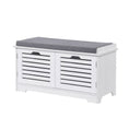 Load image into Gallery viewer, Home Master Storage Seat Shoe Cabinet With Removable Padded Cushion Seating 80cm