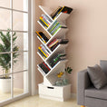 Load image into Gallery viewer, Tree Bookshelf Bookcase Book Organizer 9-Tier Multipurpose Shelf Display Racks