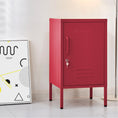 Load image into Gallery viewer, ArtissIn Metal Locker Storage Shelf Filing Cabinet Cupboard Bedside Table Pink