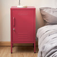 Load image into Gallery viewer, ArtissIn Metal Locker Storage Shelf Filing Cabinet Cupboard Bedside Table Pink