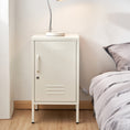Load image into Gallery viewer, ArtissIn Metal Locker Storage Shelf Filing Cabinet Cupboard Bedside Table White