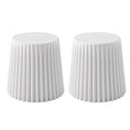 Load image into Gallery viewer, ArtissIn Set of 2 Cupcake Stool Plastic Stacking Bar Stools Dining Chairs Kitchen White