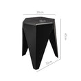 Load image into Gallery viewer, ArtissIn Set of 2 Puzzle Stool Plastic Stacking Bar Stools Dining Chairs Kitchen Black