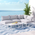 Load image into Gallery viewer, Gardeon 4-Seater Aluminium Outdoor Sofa Set Lounge Setting Table Chair Furniture