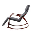 Load image into Gallery viewer, Artiss Fabric Rocking Armchair with Adjustable Footrest - Charcoal