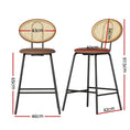 Load image into Gallery viewer, Artiss Bar Stools Kitchen Stool Metal Counter Dining Chair Rattan Barstools x2