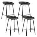 Load image into Gallery viewer, Artiss Set of 4 Metal Bar Stools - Black