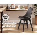 Load image into Gallery viewer, Artiss Set of 4 Retro Padded Dining Chair - Black