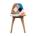 Load image into Gallery viewer, Artiss Set of 2 Retro Beech Fabric Dining Chair - Multi Colour