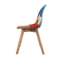 Load image into Gallery viewer, Artiss Set of 2 Retro Beech Fabric Dining Chair - Multi Colour