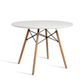 Load image into Gallery viewer, Artiss Dining Table 4 Seater Round Replica DSW Eiffel Kitchen Timber White