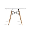 Load image into Gallery viewer, Artiss Dining Table 4 Seater Round Replica DSW Eiffel Kitchen Timber White