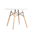 Load image into Gallery viewer, Artiss Dining Table Round 4 Seater Replica Tables Cafe Timber White 90cm