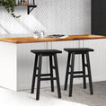 Load image into Gallery viewer, Artiss Set of 2 Beech Wood Bar Stools - Black