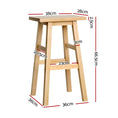 Load image into Gallery viewer, Artiss Set of 2 Beech Wood Bar Stools - Natural