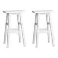 Load image into Gallery viewer, Artiss Set of 2 Beech Wood Bar Stools - White