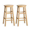 Load image into Gallery viewer, Artiss Set of 2 Beech Wood Backless Bar Stools - Natural