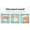 Load image into Gallery viewer, Artiss Set of 2 Beech Wood Backless Bar Stools - Natural