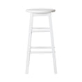 Load image into Gallery viewer, Artiss Set of 2 Beech Wood Backless Bar Stools - White