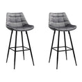 Load image into Gallery viewer, Artiss Set of 2 Velvet Bar Stools - Grey