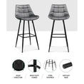 Load image into Gallery viewer, Artiss Set of 2 Velvet Bar Stools - Grey