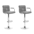 Load image into Gallery viewer, Artiss Set of 2 Bar Stools Gas lift Swivel - Steel and Grey