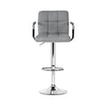 Load image into Gallery viewer, Artiss Set of 2 Bar Stools Gas lift Swivel - Steel and Grey