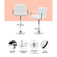 Load image into Gallery viewer, Artiss Set of 2 Bar Stools Gas lift Swivel - Steel and White