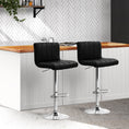 Load image into Gallery viewer, Artiss Set of 2 Line Style PU Leather Bar Stools - Black