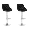 Load image into Gallery viewer, Artiss Set of 2 Bar Stools PU Leather Diamond Style - Black