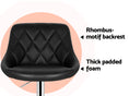 Load image into Gallery viewer, Artiss Set of 2 Bar Stools PU Leather Diamond Style - Black