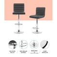 Load image into Gallery viewer, Artiss Set of 2 Bar Stools Kitchen Stool Dining Chairs Grey