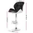 Load image into Gallery viewer, Artiss Set of 2 Kitchen Bar Stools - White, Black and Chrome