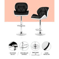 Load image into Gallery viewer, Artiss Set of 2 Kitchen Bar Stools - White, Black and Chrome