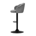 Load image into Gallery viewer, Artiss Set of 2 Bar Stools Kitchen Stool Swivel Chair Gas Lift Velvet Chairs Grey Nessah