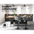 Load image into Gallery viewer, Artiss Set of 2 Bar Stools Kitchen Stool Swivel Chair Gas Lift Velvet Chairs Grey Nessah