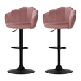 Load image into Gallery viewer, Artiss Set of 2 Bar Stools Kitchen Stool Swivel Chair Gas Lift Velvet Chairs Pink Nessah