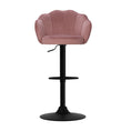 Load image into Gallery viewer, Artiss Set of 2 Bar Stools Kitchen Stool Swivel Chair Gas Lift Velvet Chairs Pink Nessah