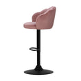 Load image into Gallery viewer, Artiss Set of 2 Bar Stools Kitchen Stool Swivel Chair Gas Lift Velvet Chairs Pink Nessah